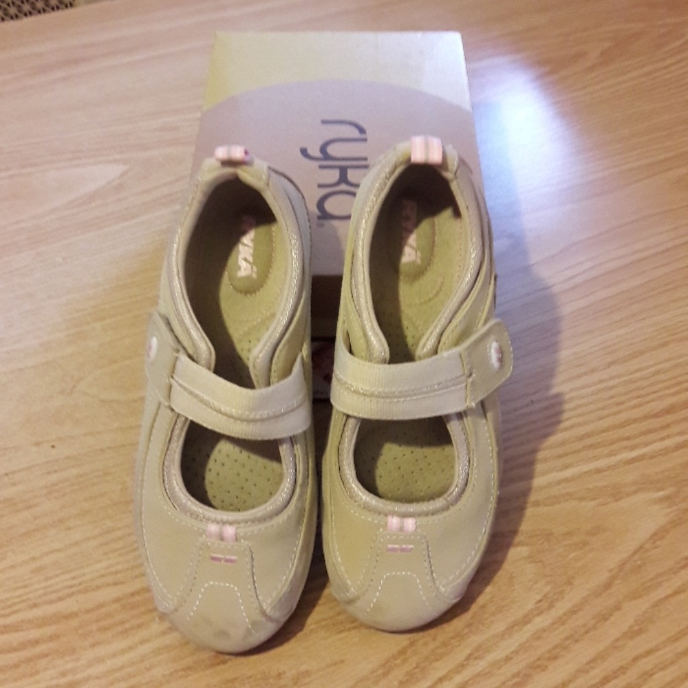 Ryka Suede Maryjanes size 7 1\2 M natural